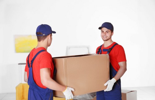 Mover protecting items during a Dulwich man and van service