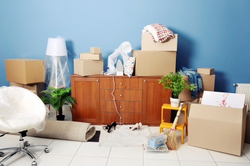 Loading furniture into a removal van for a Dulwich move