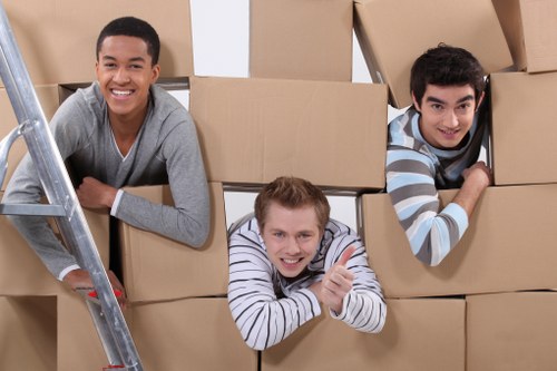 Removal team helping with a home move in Dulwich