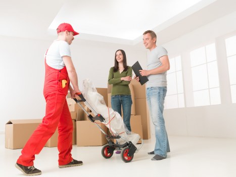 Customer booking details and service confirmation for a man and van hire